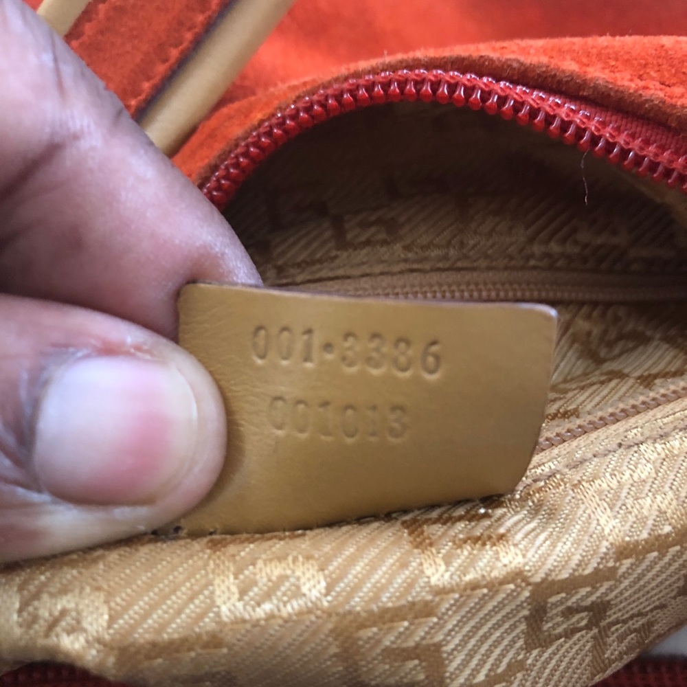 🔥Gucci Elegant Red-Orange Suede Shoulder Bag - Picture 8 of 8